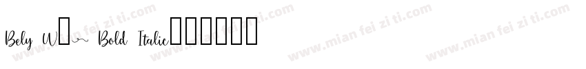 Bely W05 Bold Italic字体转换